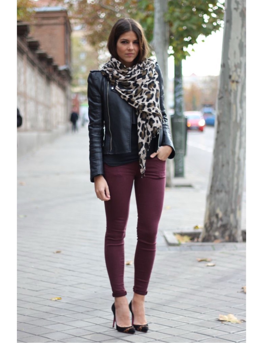 Burgundy Skinny Jeans
